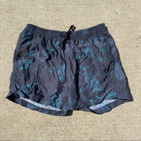 Danward Capri ELASTICATED MID-LENGTH SWIM SHORT WITH BLUE EMBROIDERY size M - Picture 2 of 8
